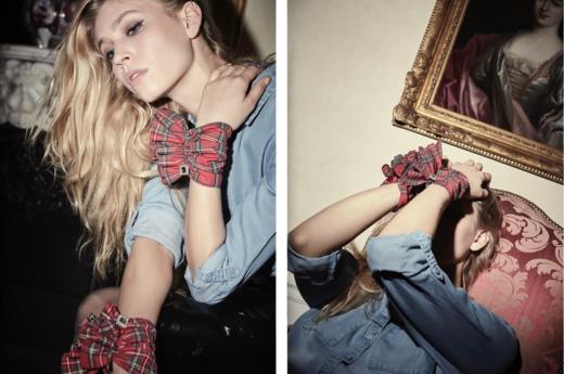 北京仓｜Catherine Osti-Wallace-Scottish风格软呢 袖饰（红色）［法国设计师］ 商品图0