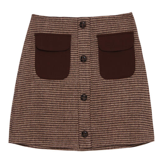 韩都衣舍2018秋装新款女装韩版格子裙子a字裙短裙半身裙JN8088埕 商品图2