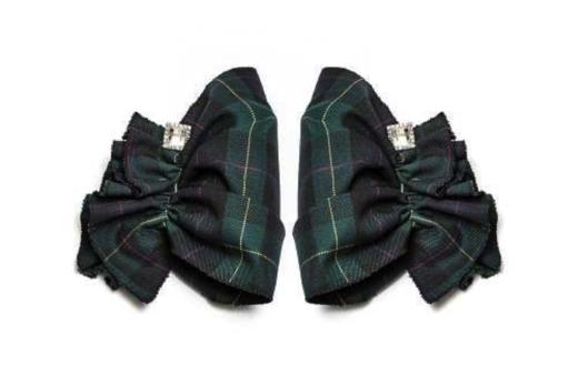 北京仓｜Catherine Osti-WALLACE-Scottish风格软呢 袖饰（绿色）［法国设计师］ 商品图1