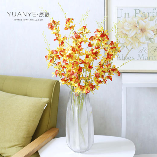 原野（yuanye） 原野 仿真花假花套装 花瓶玻璃装饰客厅电视柜摆件 商品图9