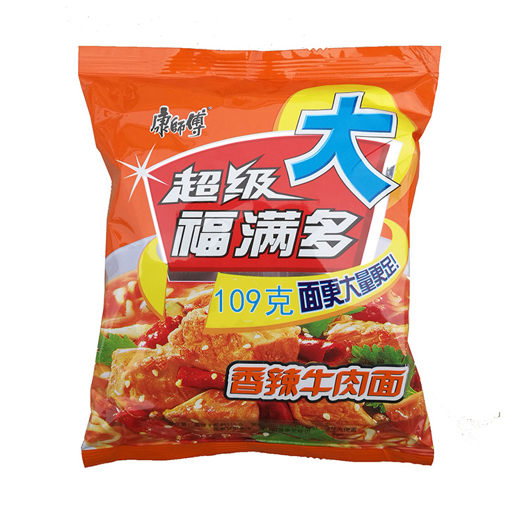 康师傅超级福满多香辣牛肉面109g /袋