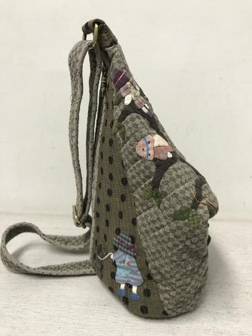 苏姑娘纯手工拼布包成品斜挎单肩胸包森系可爱时尚先染布艺 DIY 商品图3