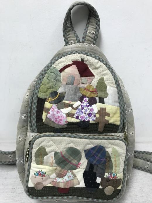 苏姑娘纯手工拼布 布包成品 双肩包 背包森系可爱时尚先染布艺DIY 商品图1