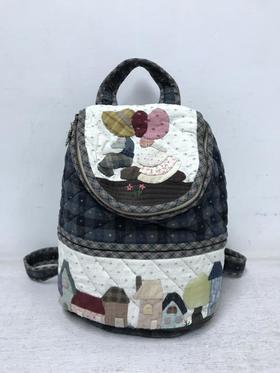 苏姑娘 纯手工拼布包成品 双肩包 森系可爱时尚先染布艺 DIY