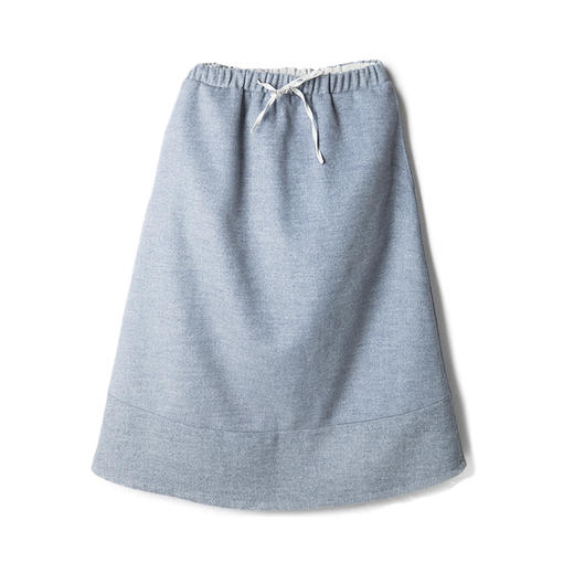 绽放C794朵/歌台/2018冬季新款灰紫色A字毛呢半身裙加厚复古半裙 商品图1