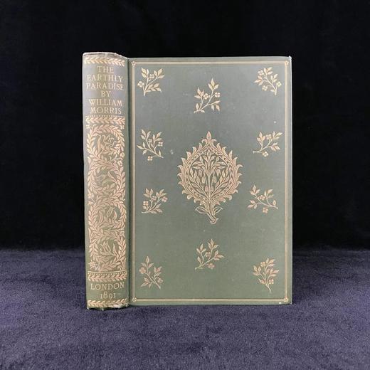 1890年 威廉·莫里斯诗集《地上乐园》 漂亮漆面精装大32开 商品图0