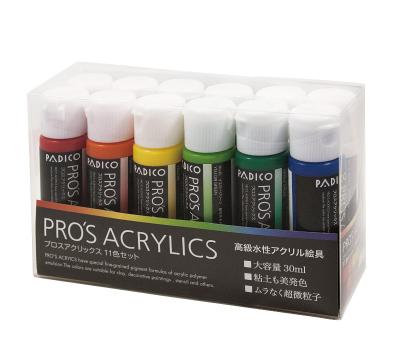 日本进口padico粘土上色Pro's Acrylics高级水性丙烯颜料 商品图0