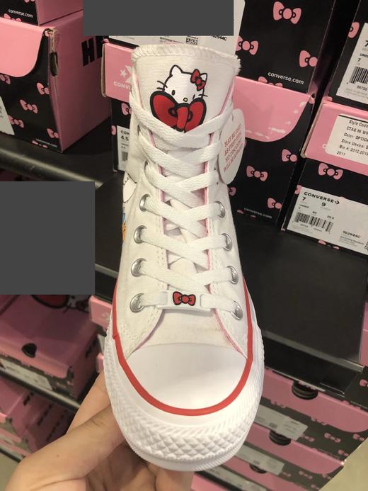 CONVERSE匡威-女鞋 白色高邦Hello Kitty联名休闲运动鞋 商品图2