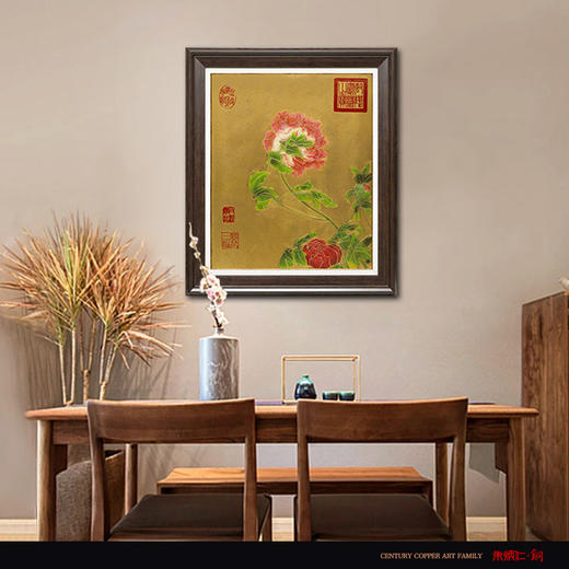 朱炳仁铜 朱军岷琅彩铜画 艺术品 工艺品 郎世宁系列-2 非遗铜艺世家 家居 壁画 商品图4