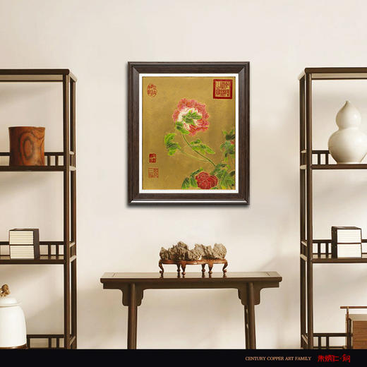 朱炳仁铜 朱军岷琅彩铜画 艺术品 工艺品 郎世宁系列-2 非遗铜艺世家 家居 壁画 商品图3