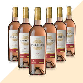 整箱特惠装  法国原瓶进口红酒 普莱密斯庄园桃红葡萄酒 Premius Rose 750ml*6