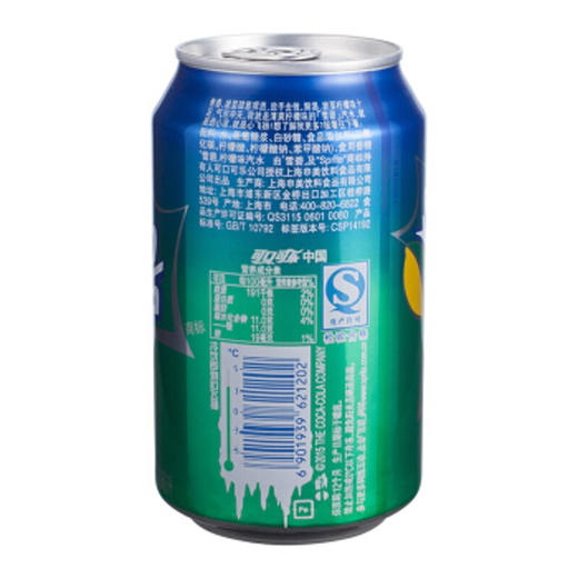 可口可乐雪碧碳酸饮料330ml/听 清爽柠檬味汽水碳酸饮料 商品图1