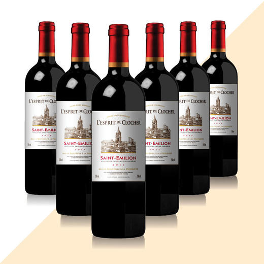 整箱特惠装  圣灵塔堡红葡萄酒 L'Esprit du Clocher   6*750ml 商品图0