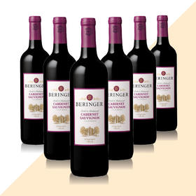整箱特惠装  美国原瓶进口红酒 贝灵哲仙芬黛红葡萄酒 Beringer Red Zinfandel 750ml*6