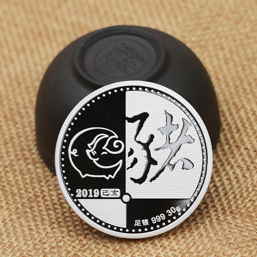 【现货销售】2019年猪年生肖30克圆形银章 商品图2