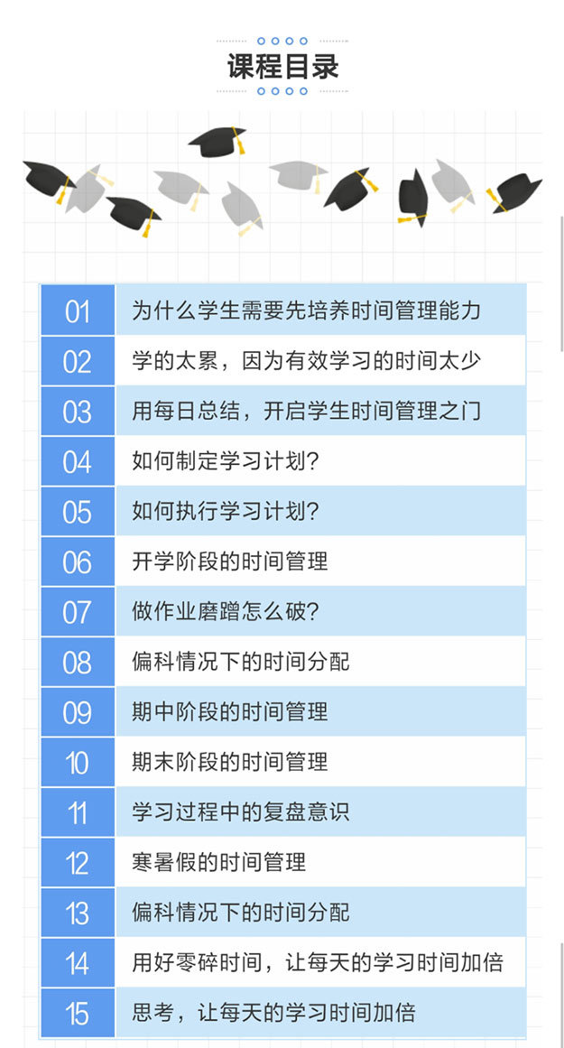 来川学生时间管理礼包(15讲课程 2本时间管理手册)