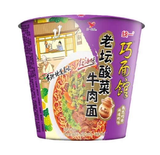 统一 巧面馆  老坛酸菜牛肉面 *1桶 商品图0
