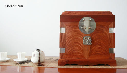 红桥红  精品  缅甸花梨（大果紫檀）【官皮箱】 榫卯结构  全独板  实用收藏 馈赠佳礼 商品图0