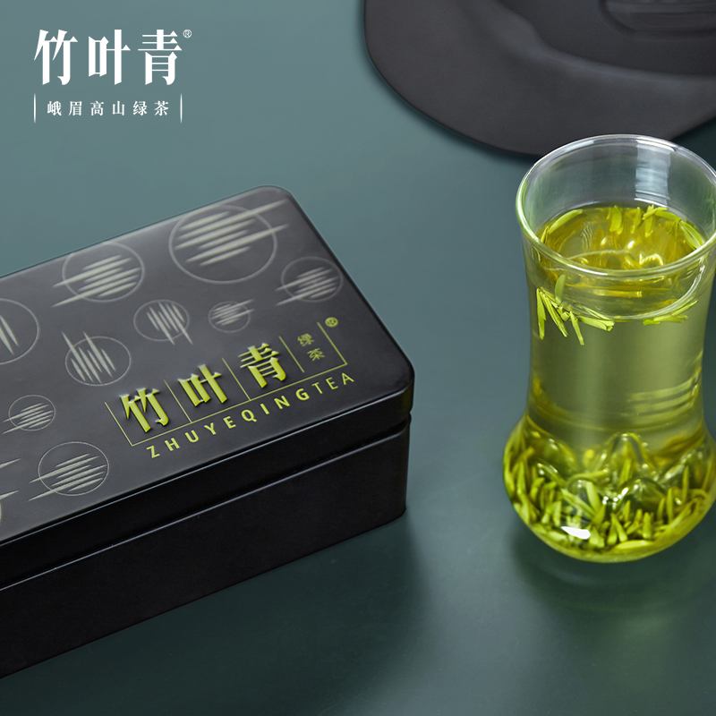 【2019春茶现货】竹叶青茶叶峨眉高山绿茶特级(静心)经典礼盒100g