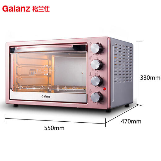 格兰仕 X1R 电烤箱 家用 烘焙上下管独立控温 3D热风旋转烤 42L 机械操控 商品图5