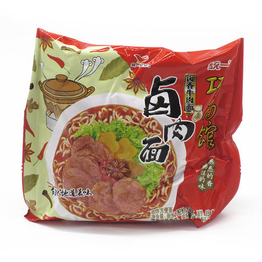 统一 巧面馆 袋装 卤肉面（卤香牛肉面）1袋 商品图0