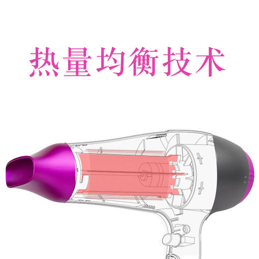 雷瓦(RIWA) 电吹风机 家用负离子2200W大功率快速干发吹风筒 RC-7166 商品图4