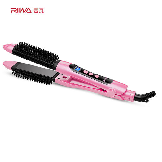 雷瓦(RIWA) 卷直发器 防烫设计卷发器 温控电卷梳 卷发棒直发夹板二合一 RB-8313 商品图0