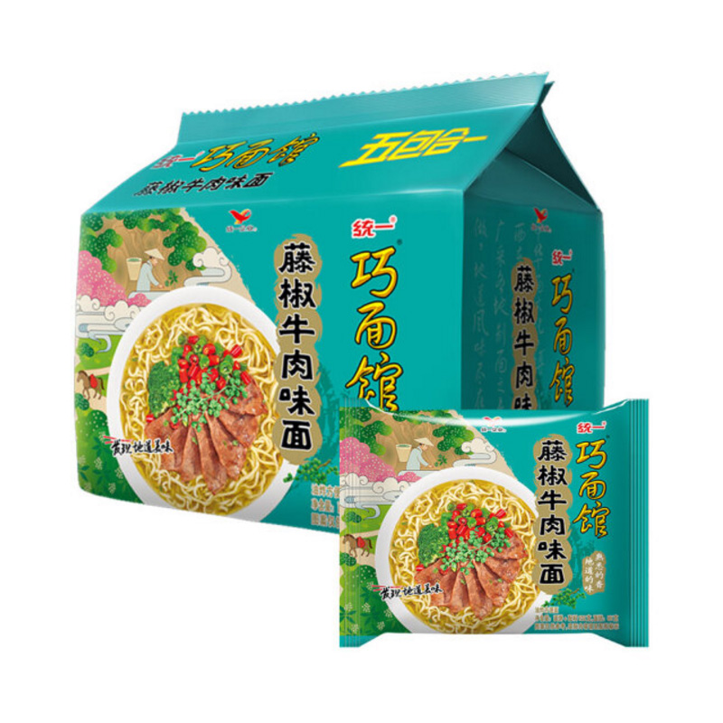 统一巧面馆 藤椒牛肉面 24袋