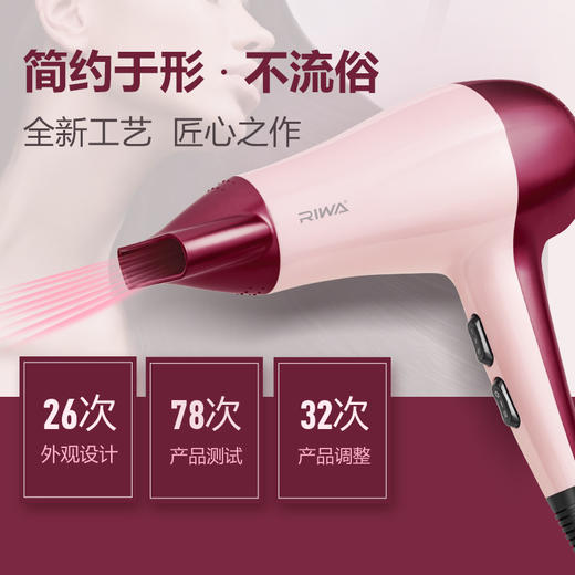 雷瓦（Riwa）电吹风2000W家用大功率吹风机速干恒温 造型风筒 RC-7133 商品图4