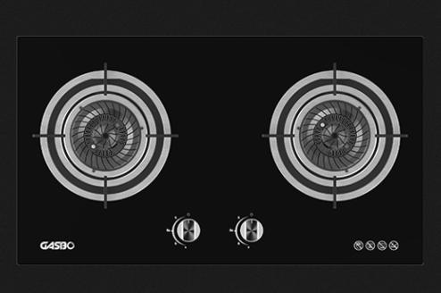 【中燃宝】Q404B 钢化玻璃双嵌灶 商品图0