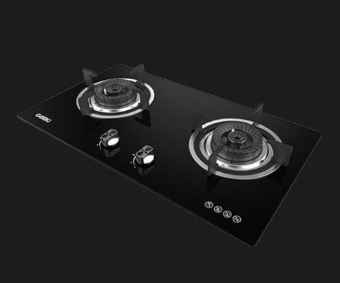 【中燃宝】Q404B 钢化玻璃双嵌灶 商品图1