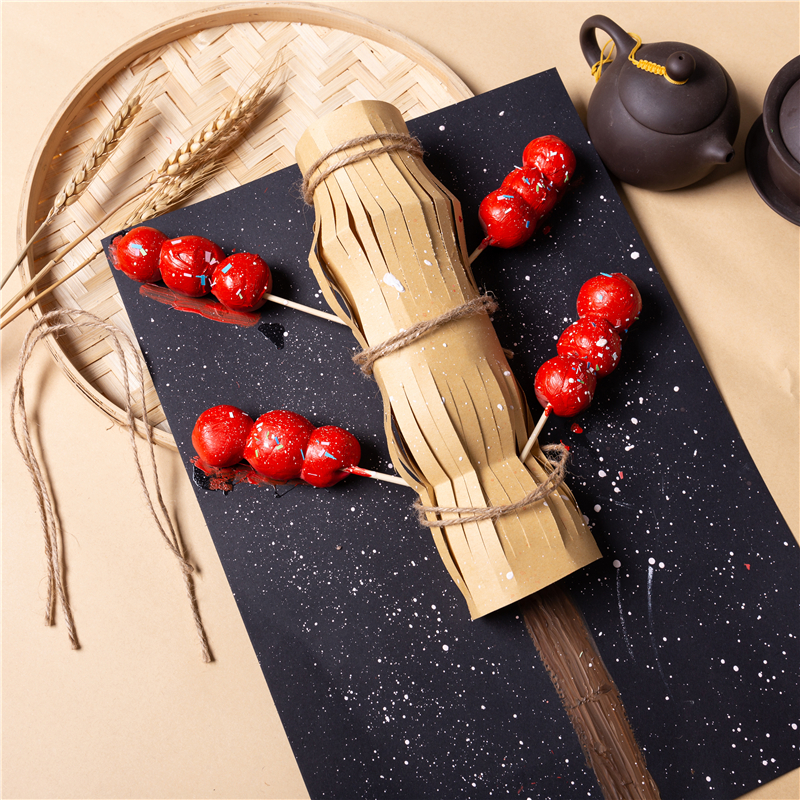 冰糖葫芦手工作品 传统中国风童年美食diy制作材料包