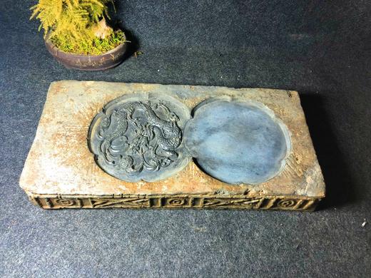 【金石雅趣】金钱纹古砖刻霸气龙古砖茶台 商品图2