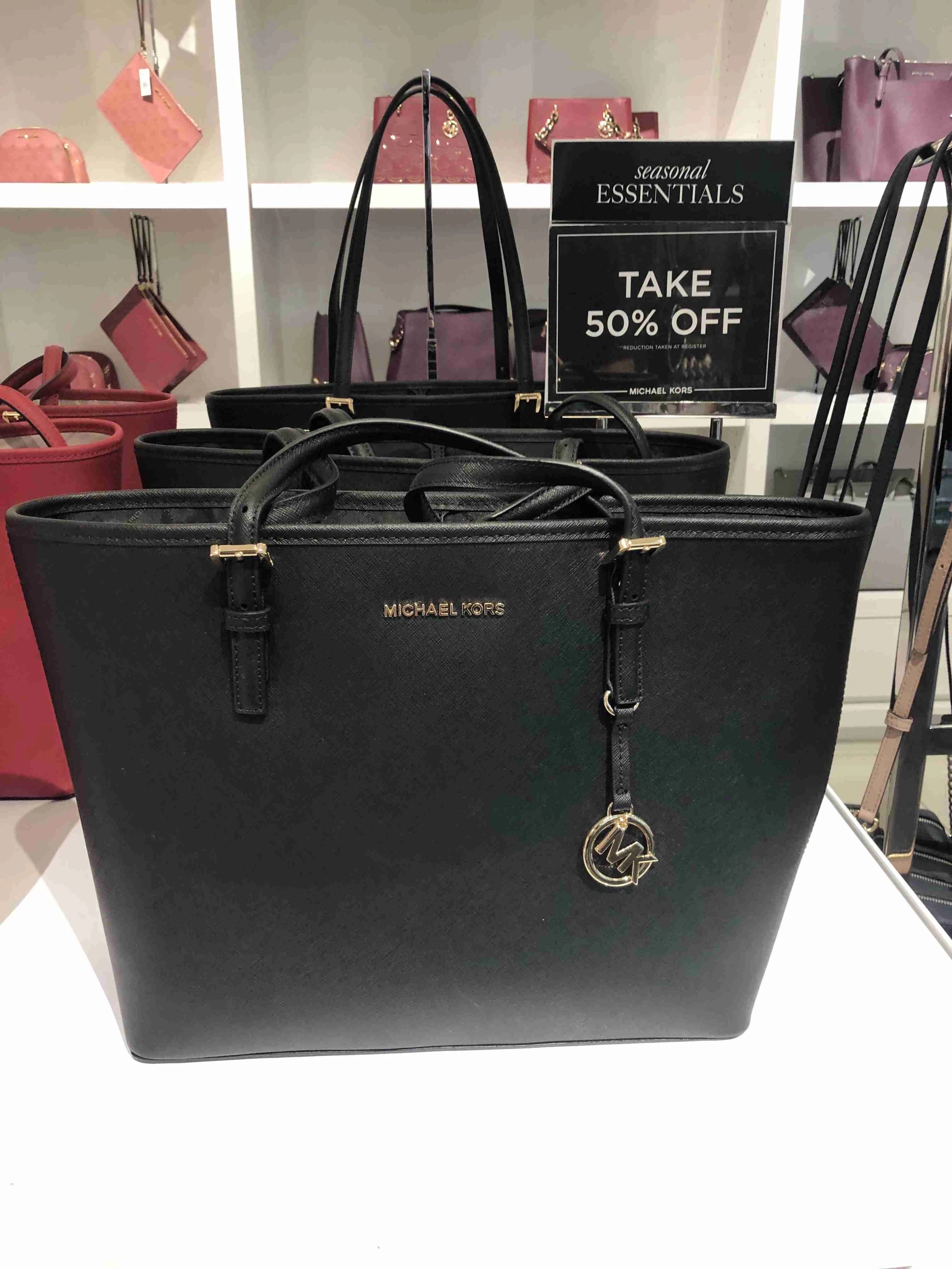 michael kors mk 新款专柜托特购物袋 十字纹牛皮