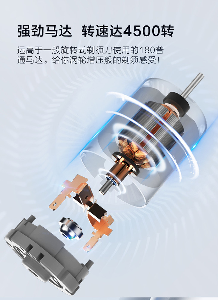 小米须眉涡轮三叶剃须刀 mini便携充电式