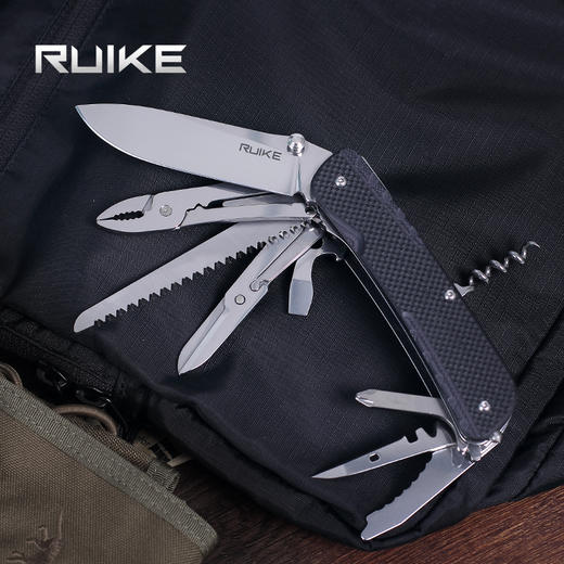 锐可Ruike LD系列户外多功能刀具便携野外求生工具小刀折叠剪刀 商品图0