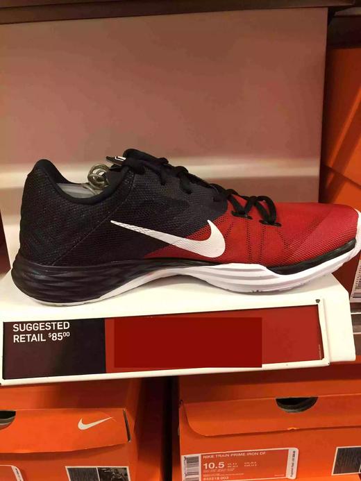 Nike耐克 黑红拼接白色大logo网面运动鞋 商品图1