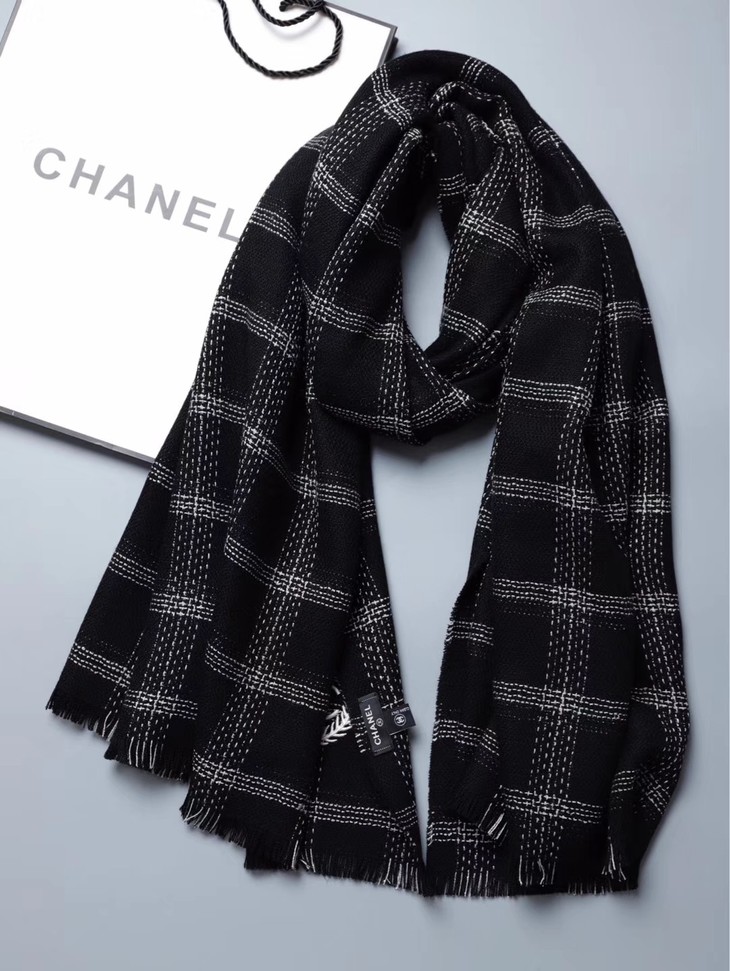 【原单精品】chanel100%极品山羊绒金丝羊绒披肩麦穗logo80*200cm