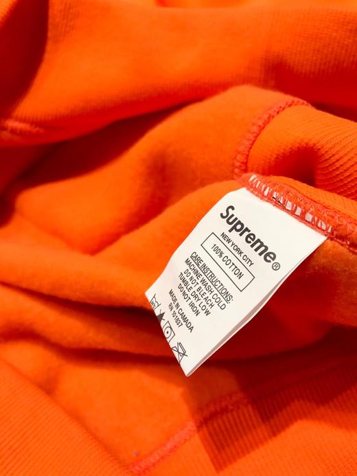 点此购买  情侣款SUPREME加绒橘色卫衣 KS 108496 商品图4