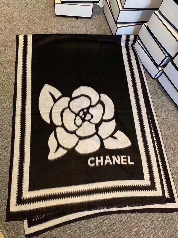 大牌围巾【chanel香奈儿】大山茶花披肩秋冬款