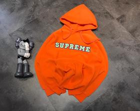 点此购买  情侣款SUPREME加绒橘色卫衣 KS 108496