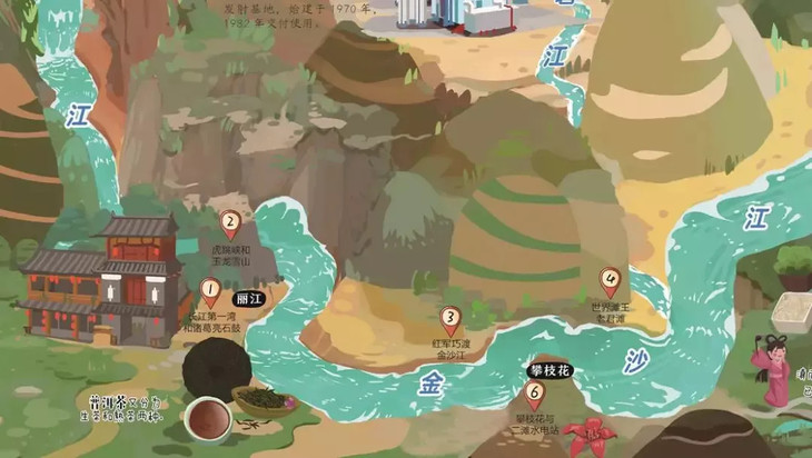 【小伴龙优选】长江黄河 手绘人文地理全景2米画卷