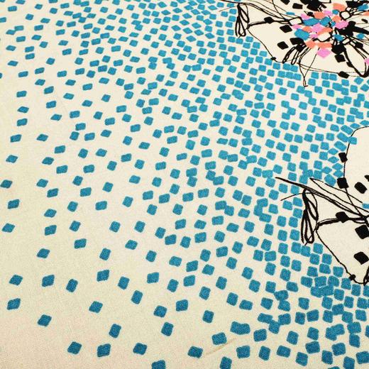 CESARE BRUNI品牌，精纺羊毛抽象花卉流苏披肩 CFW1202011 商品图13