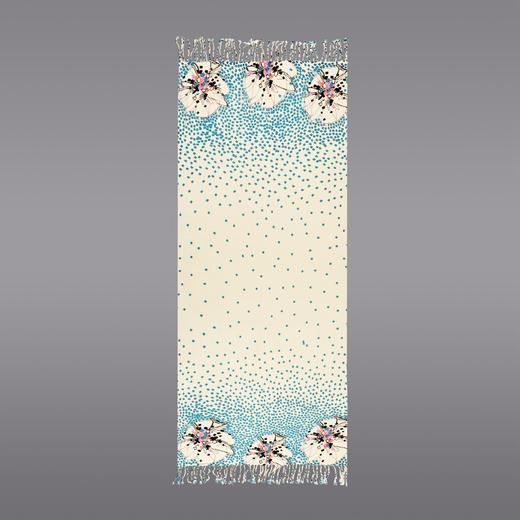 CESARE BRUNI品牌，精纺羊毛抽象花卉流苏披肩 CFW1202011 商品图8