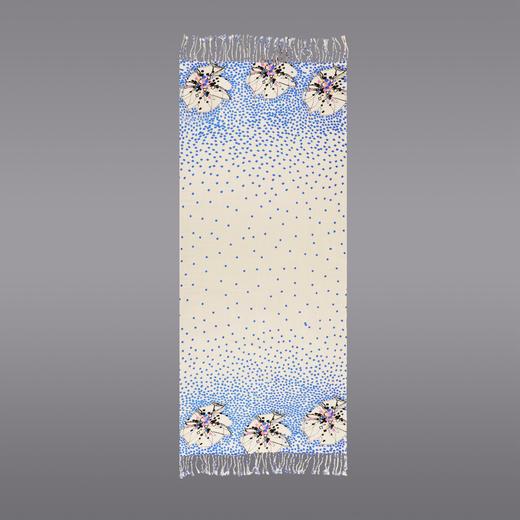 CESARE BRUNI品牌，精纺羊毛抽象花卉流苏披肩 CFW1202011 商品图1
