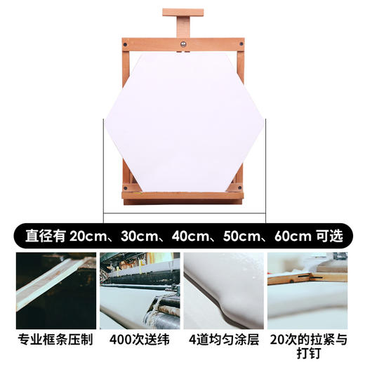 中盛 异形框六边形油画框亚麻油画布框油画板1.8cm厚 油画颜料用 商品图2
