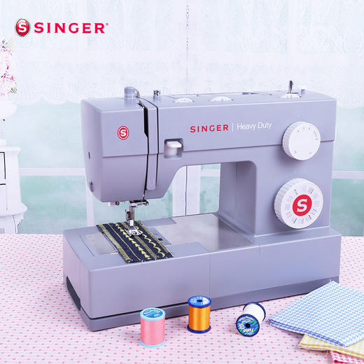 胜家缝纫机4432家用电动高速吃厚台式多功能锁边锁扣眼衣车SINGER 商品图3