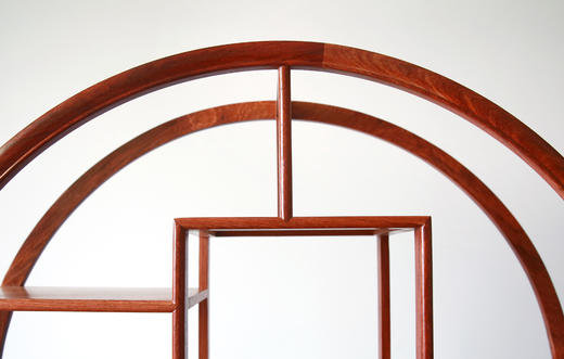 红桥红  精品 缅甸花梨 【圆形 • 博古架】多宝阁置物架  全榫卯结构 一物多用 实用收藏 商品图2