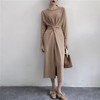 【服饰鞋包】桔梗裙秋小众毛衣裙女气质长裙复古收腰针织秋冬法式连衣裙秋 商品缩略图2