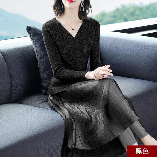 针织时尚，毛衣配裙子套装 商品图1